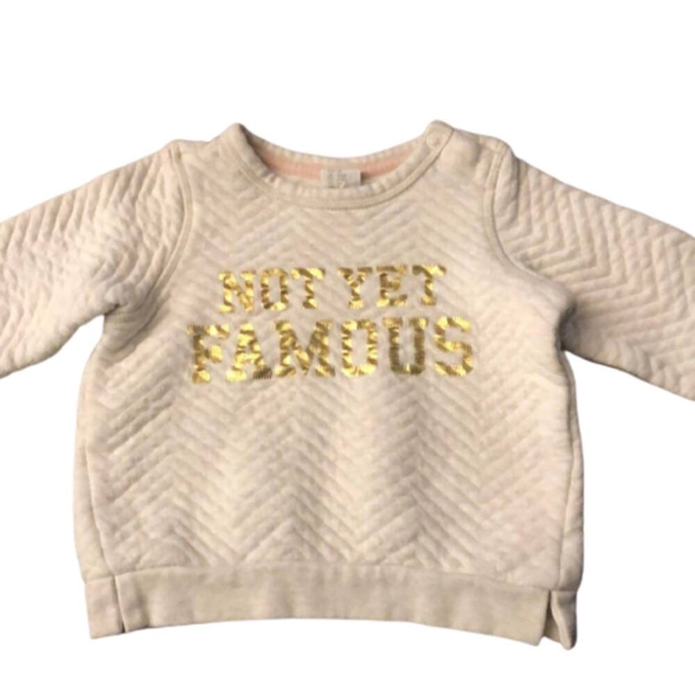 H&M “Not Yet Famous” Quilted Sweatshirt